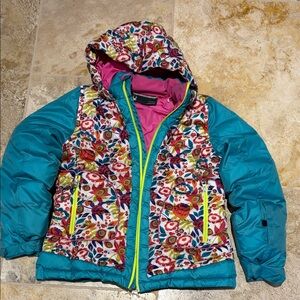 Floral Spyder Hooded Ski/Snowboard coat